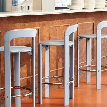 Rey bar stool 75 cm - Slate blue - HAY
