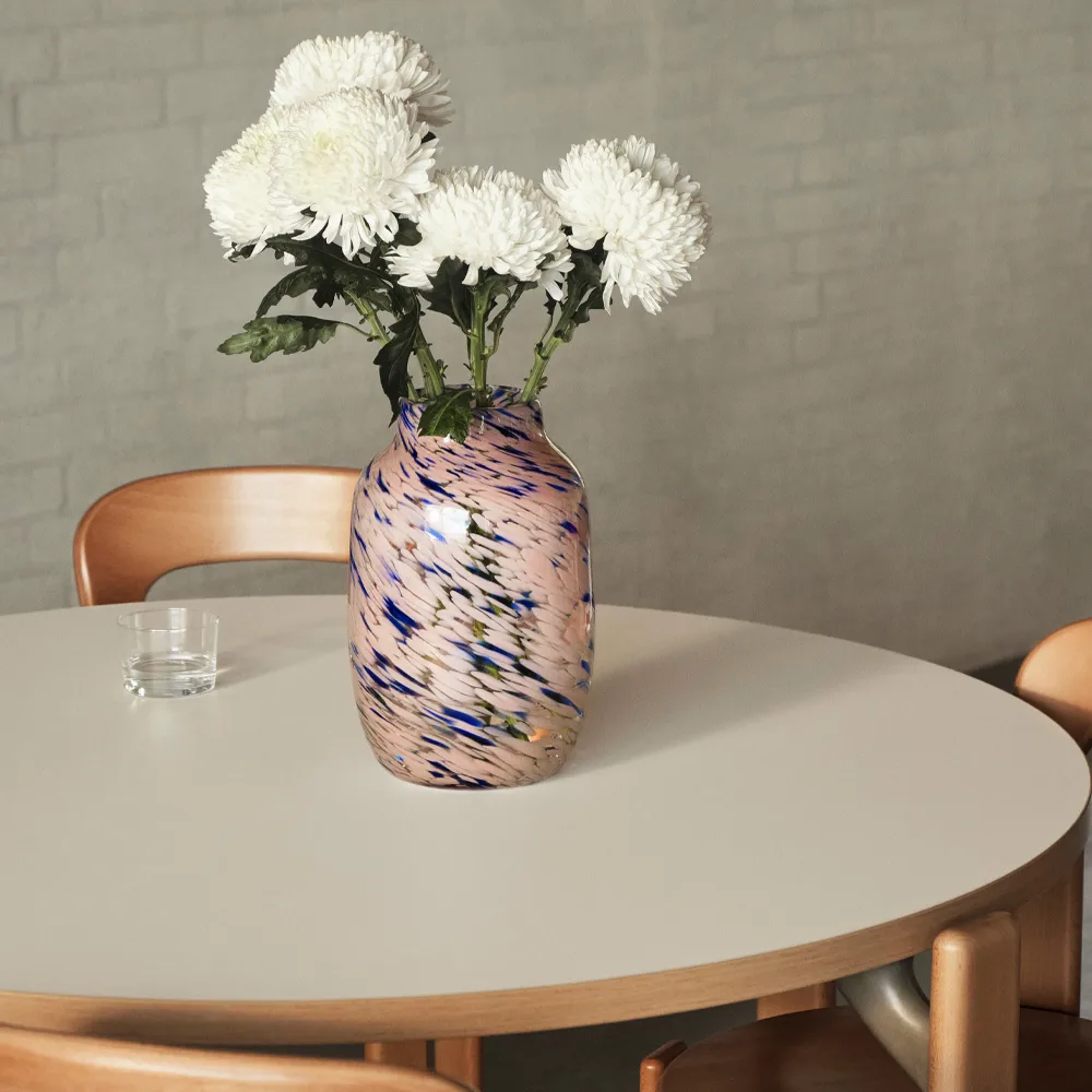 Rey dining table Ø128 cm, golden HAY