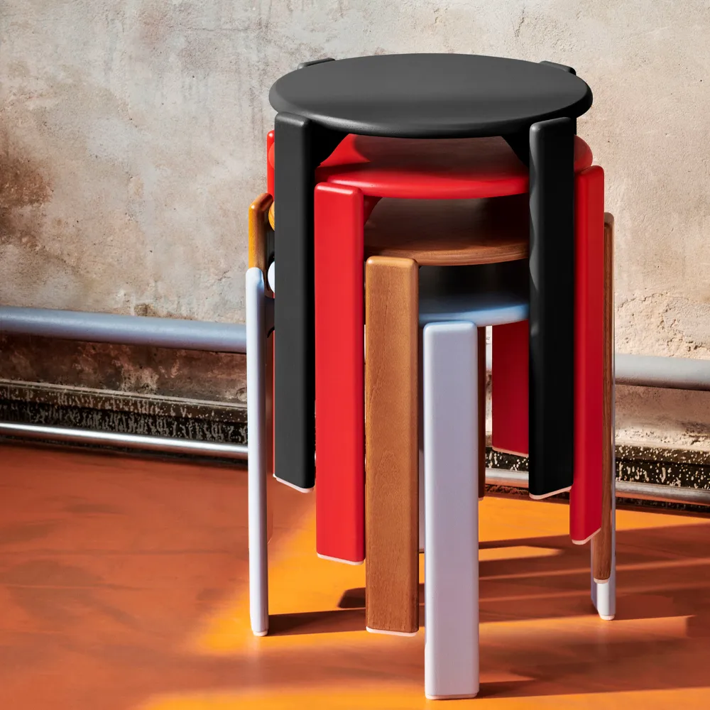 Rey stool Ø46,5x46 cm, Umber brown HAY