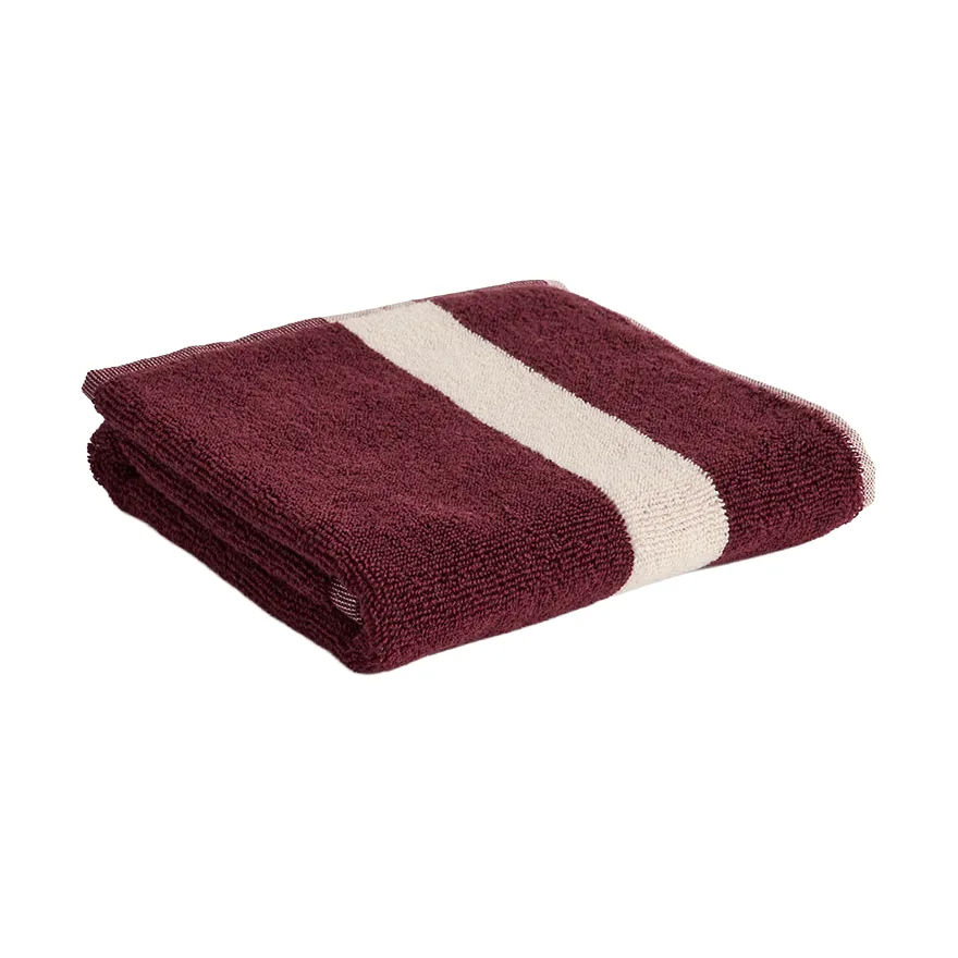 Stripe towel, Burgundy, 40x60 cm HAY