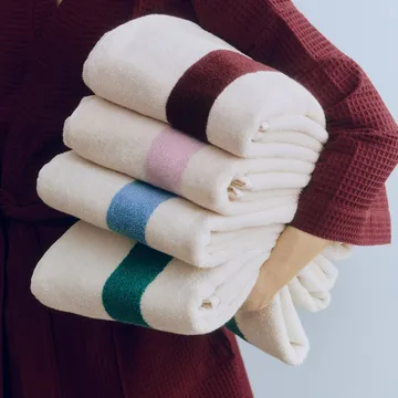 Stripe towel - Petrol blue, 70x140 cm - HAY