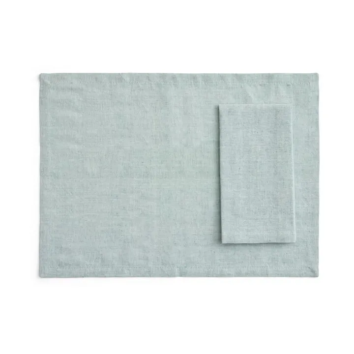 Tavolo placemat/napkin 4-pack - Soft green - HAY