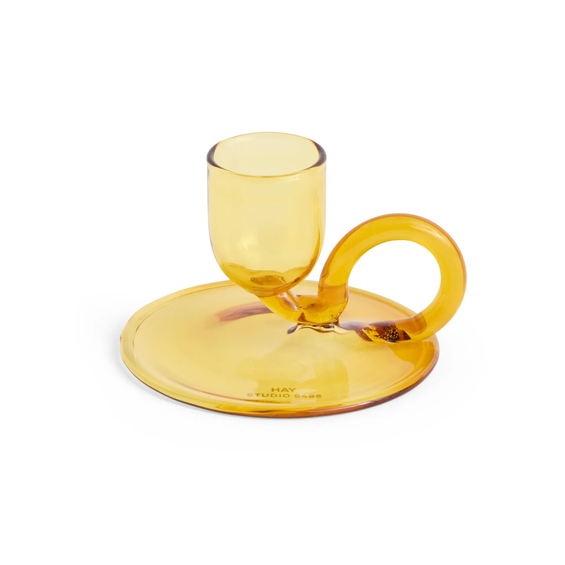 Tiny candle sticks curved, Yellow HAY