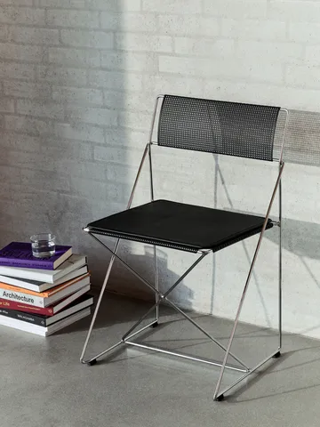 X-Line Indoor chair cushion - Black leather - HAY