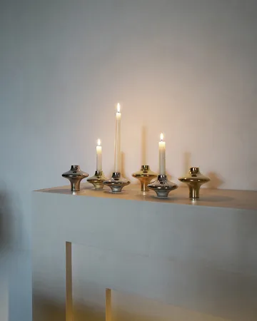 Doublet no. 02 s large candlestick - Chrome - Hein Studio