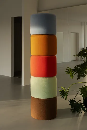 Bon pouf Ø50x41 cm - Eggshell - Hem