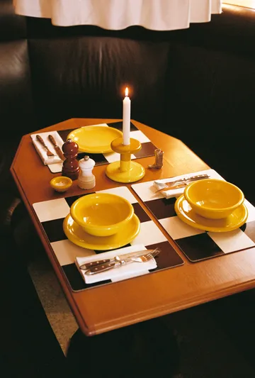 Check placemat 30x40 cm 2-pack - Red-green - Hem