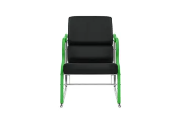 Experiment 501 lounge chair - Green-black leather - Hem
