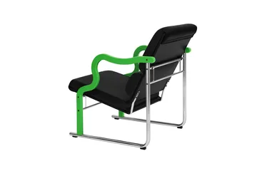 Experiment 501 lounge chair - Green-black leather - Hem