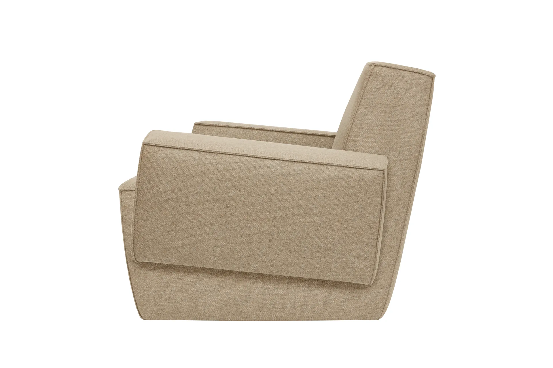 Hunk lounge chair with arm rest, Beige Hem