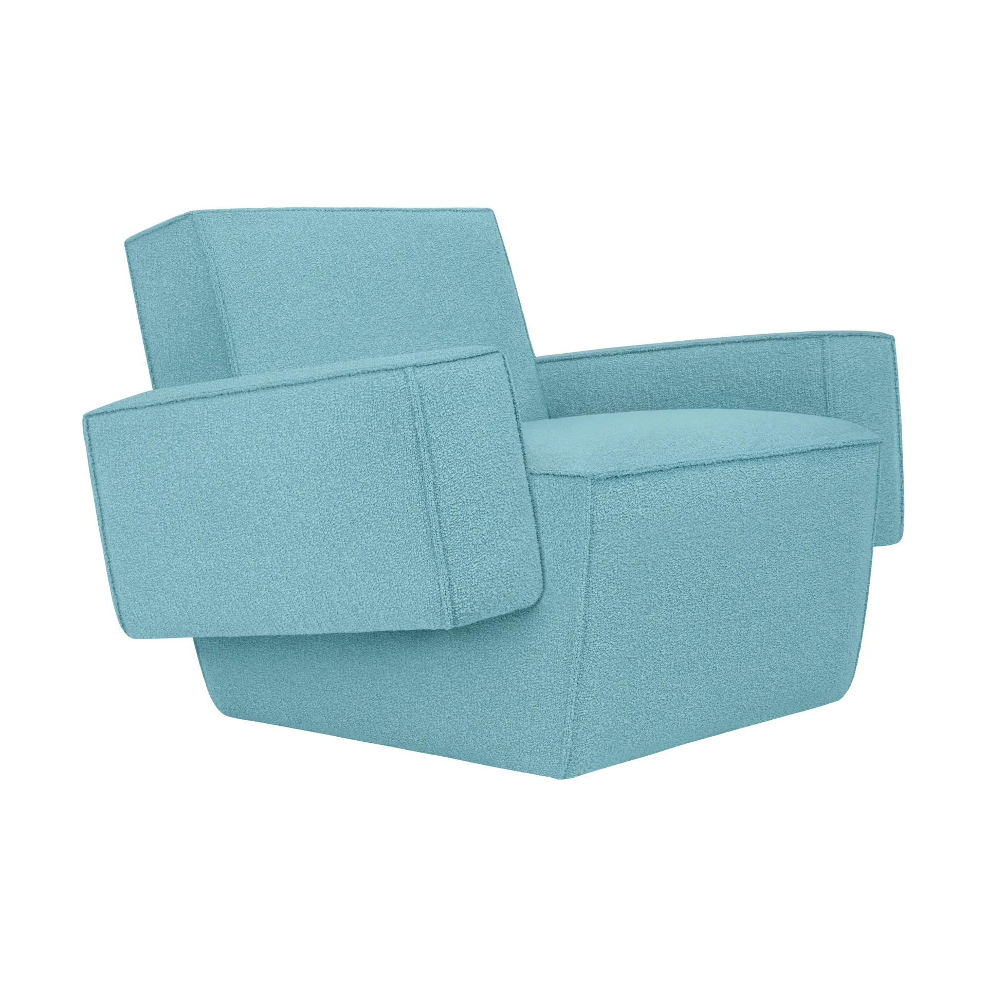 Hunk lounge chair with arm rest, Icicle Hem