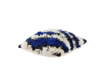 Monster cushion Medium 50x50 cm - Ultramarine blue-off white - Hem
