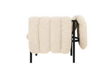 Puffy lounge chair - Eggshell-black grey - Hem