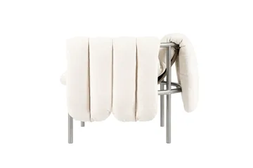 Puffy lounge chair - Natural-stainless steel - Hem