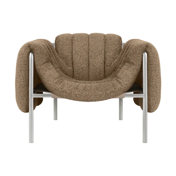Puffy lounge chair - Sawdust-stainless steel - Hem