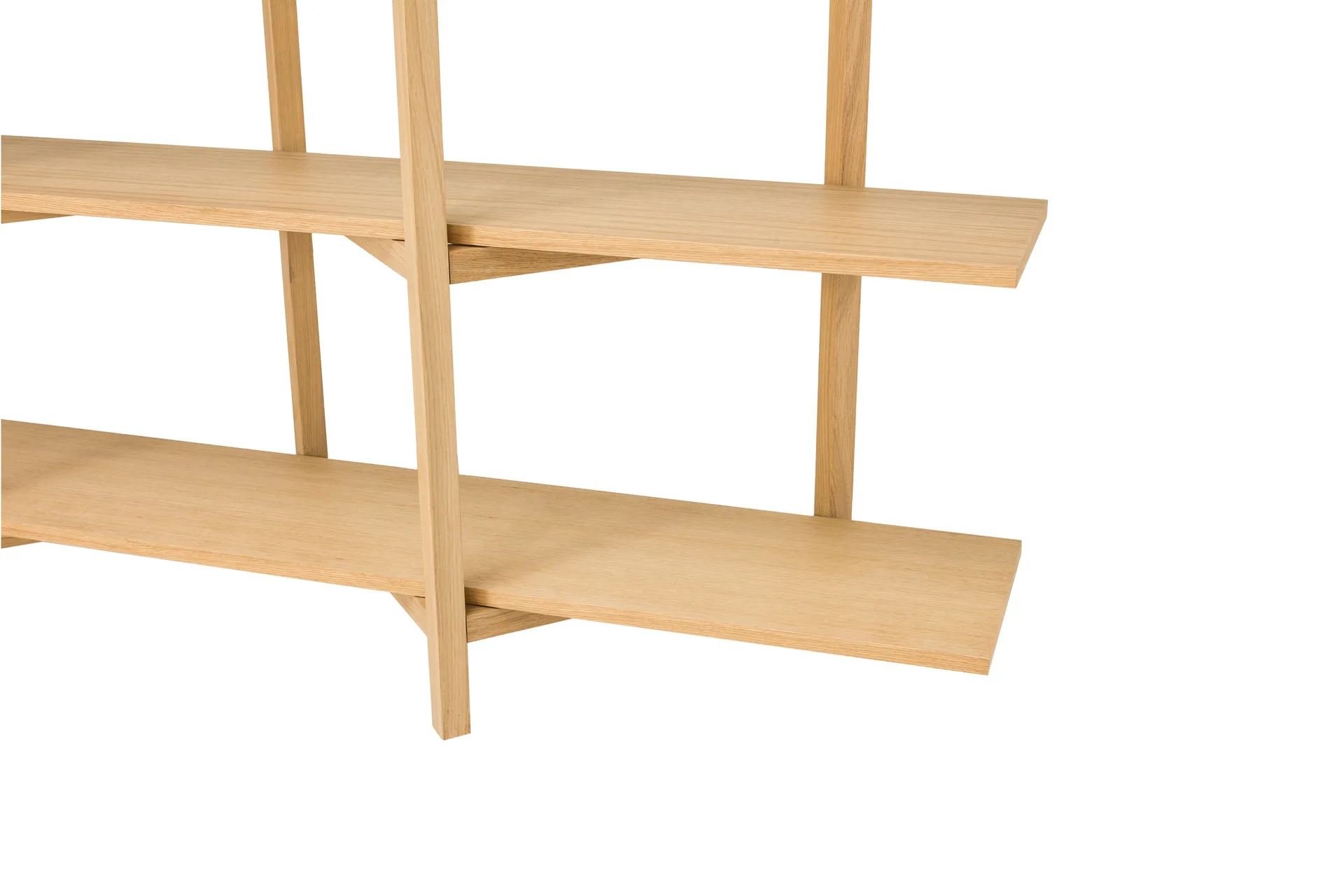 Zig Zag shelf Low 175x100 cm, Oak Hem