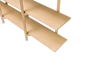 Zig Zag shelf Low 175x100 cm - Oak - Hem