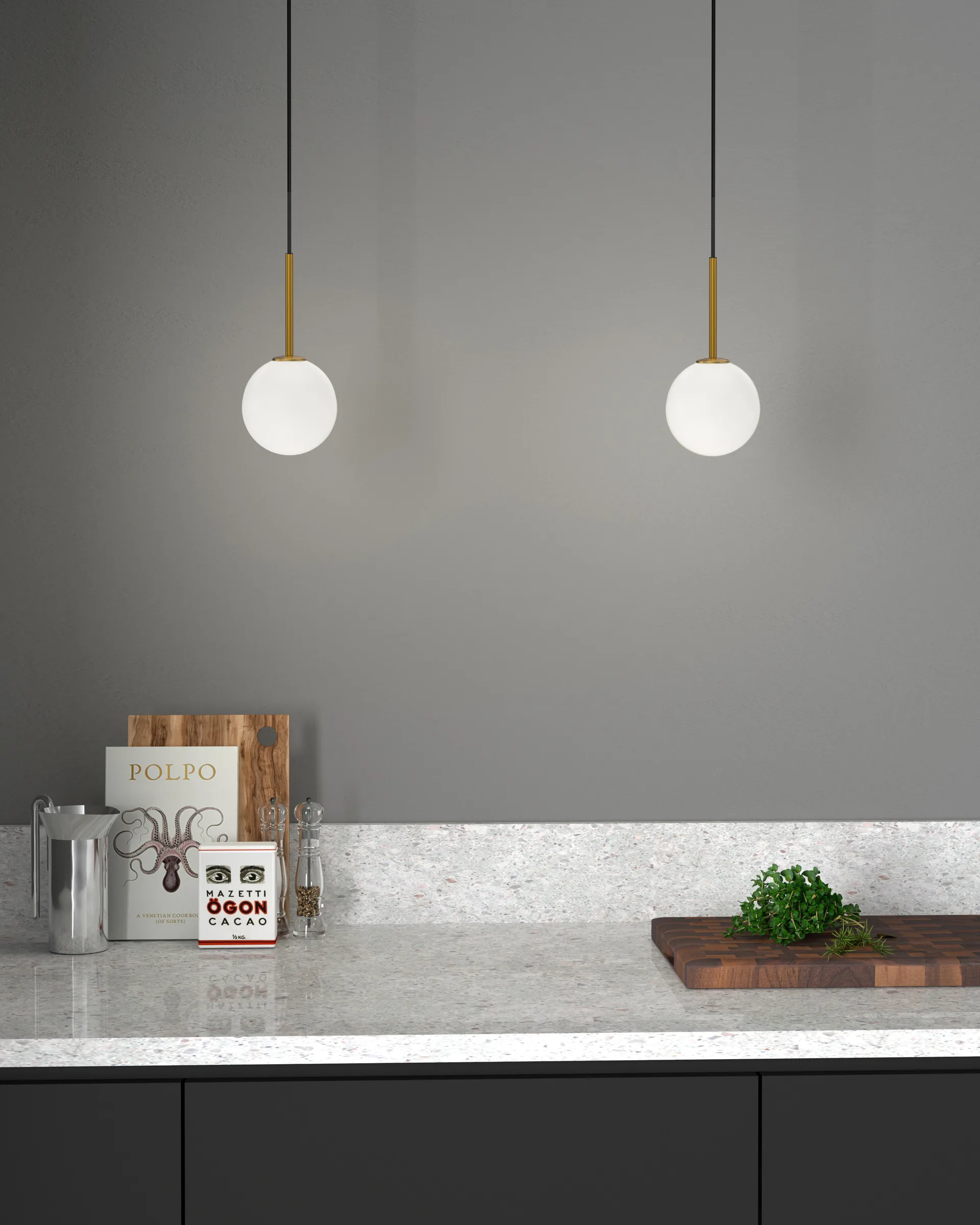 Ballon pendant, White-brass Herstal