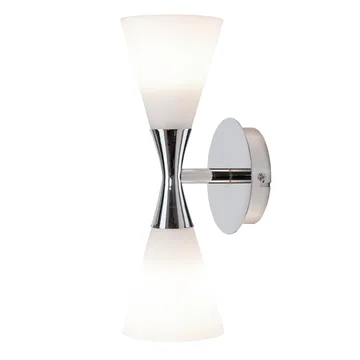 Harlekin duo wall lamp - chrome-white - Herstal