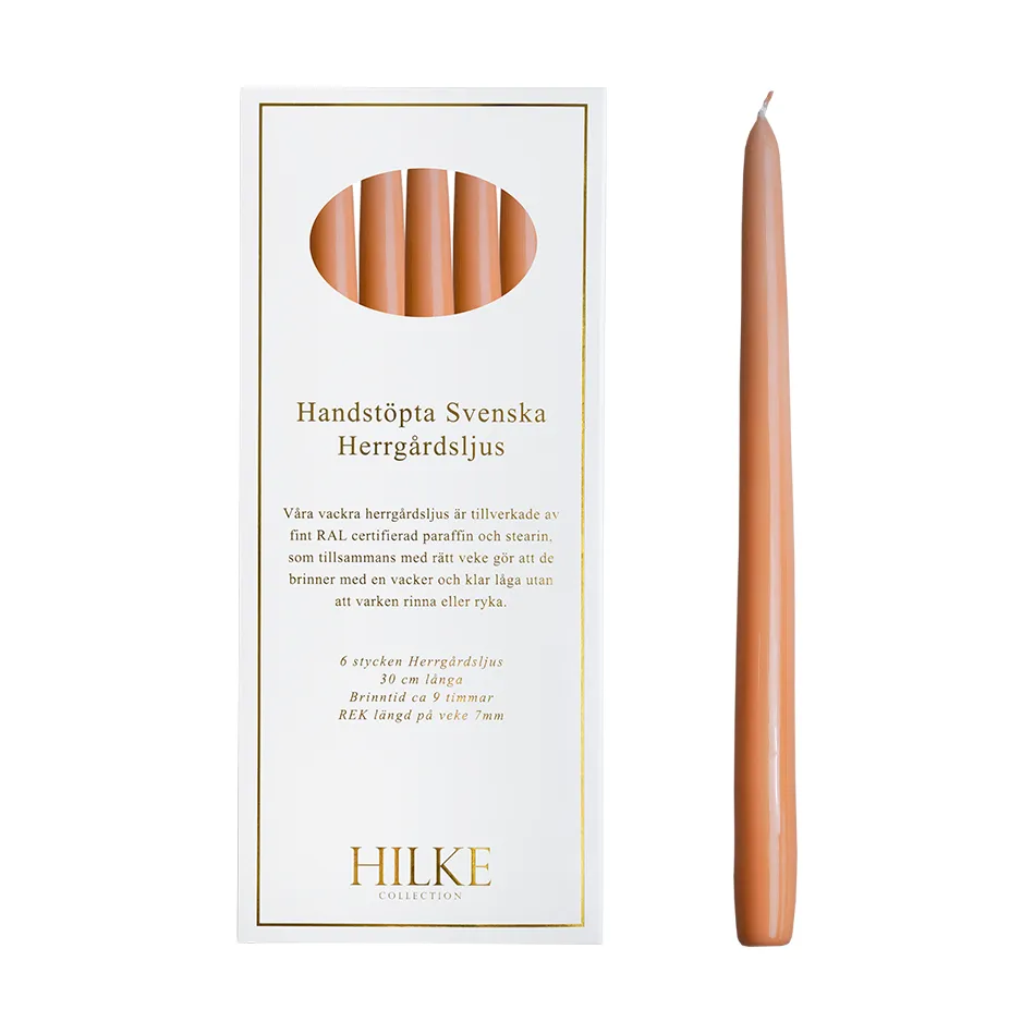 Herrgårdsljus candles 30 cm 6-pack , Apricot Hilke Collection