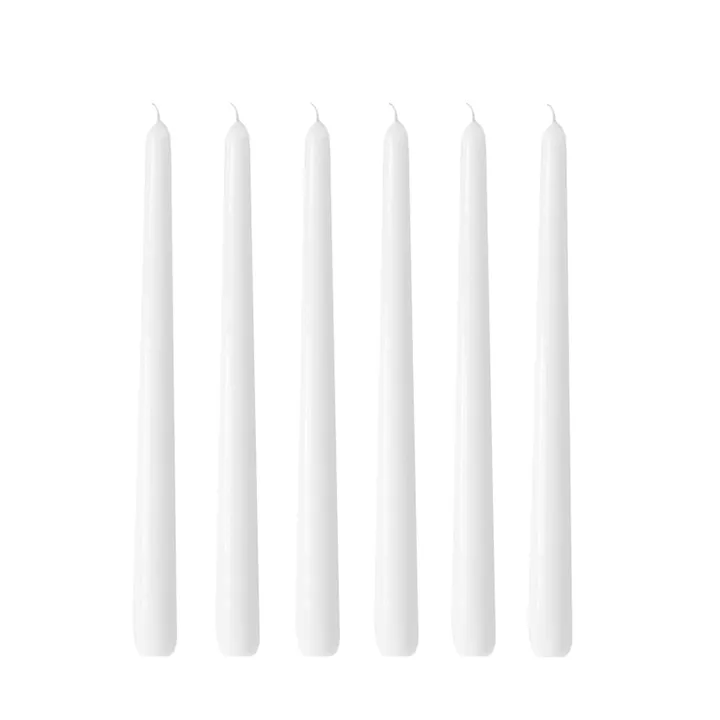 Herrgårdsljus candles 30 cm 6-pack  - White glossy - Hilke Collection
