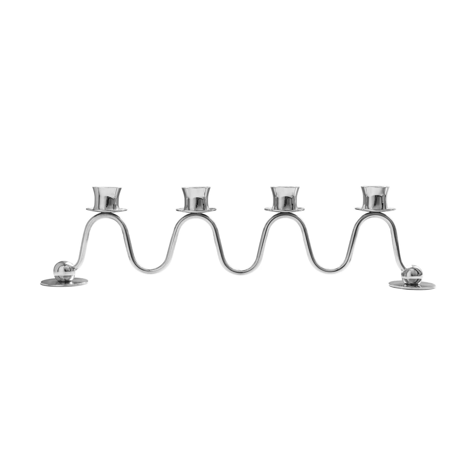 Lignano Sabbiadoro Advent candlestick, Nickel-plated brass Hilke Collection