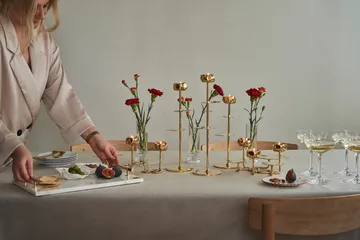 Ninfea Alta candlestick 40 cm - Brass - Hilke Collection