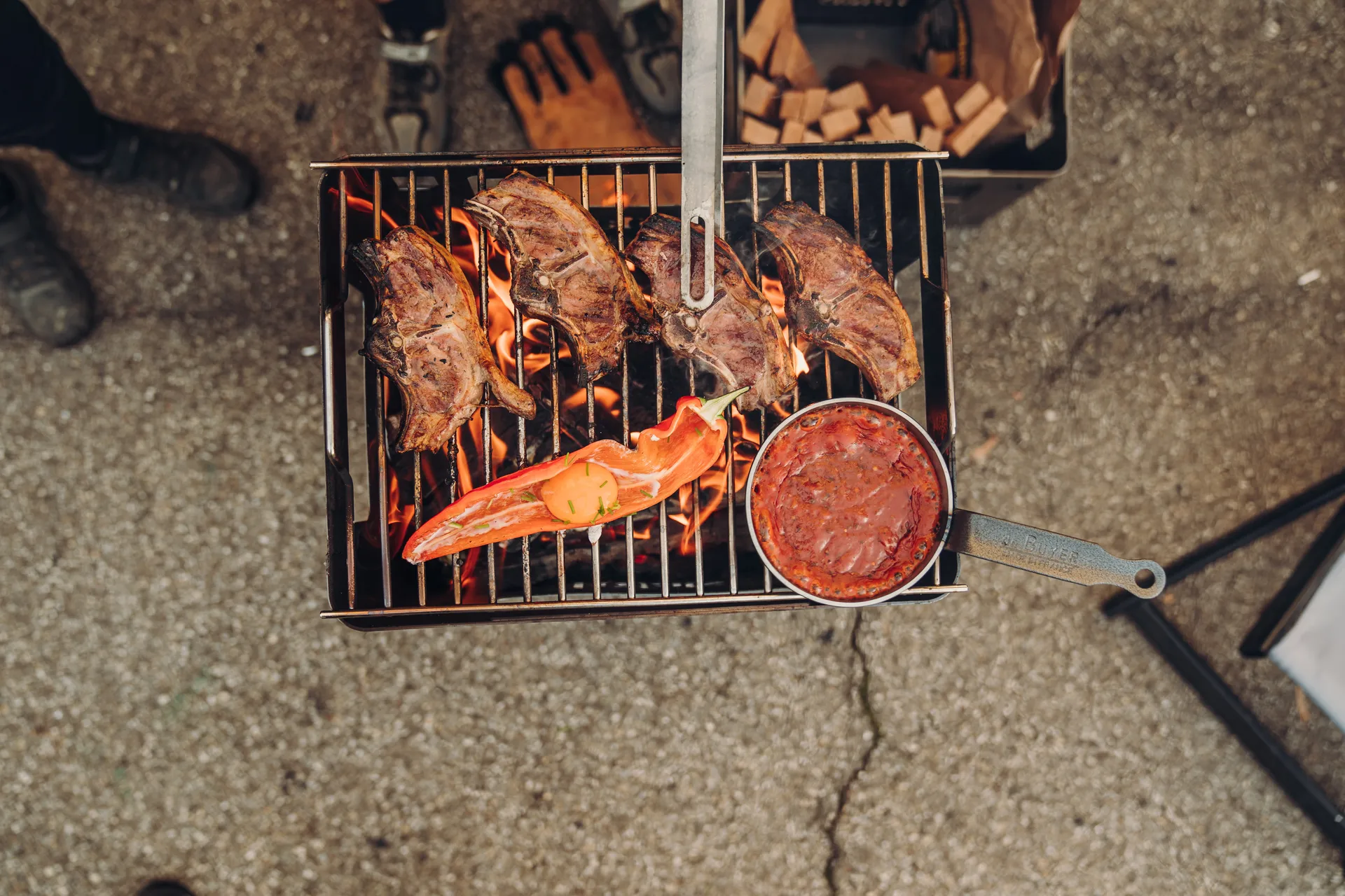 Höfats grill tongs, Silver Höfats