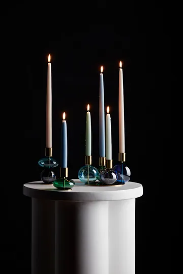 Bubble candle holder 8 cm - Green - Holmegaard