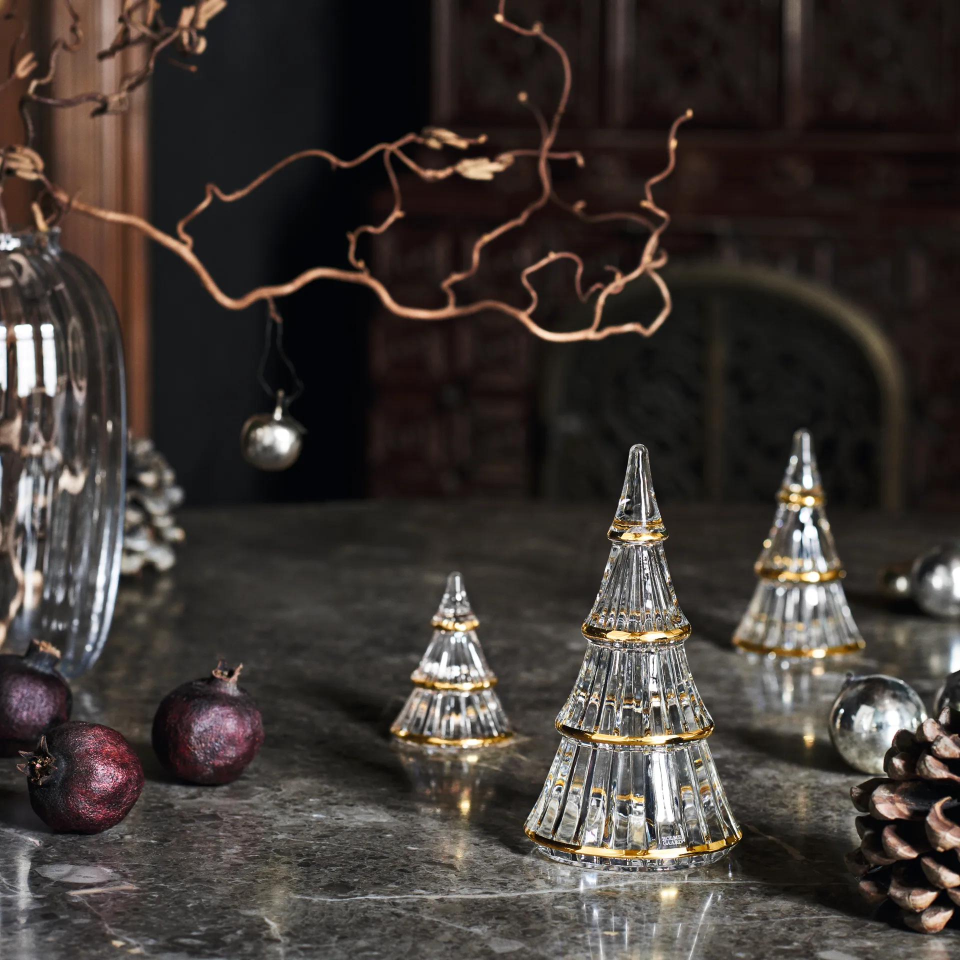 Fairytales Christmas tree XL, Clear-gold Holmegaard