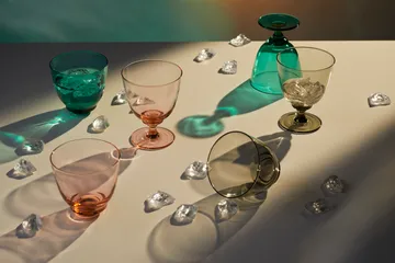 Flow water glass 35 cl - Smoke - Holmegaard