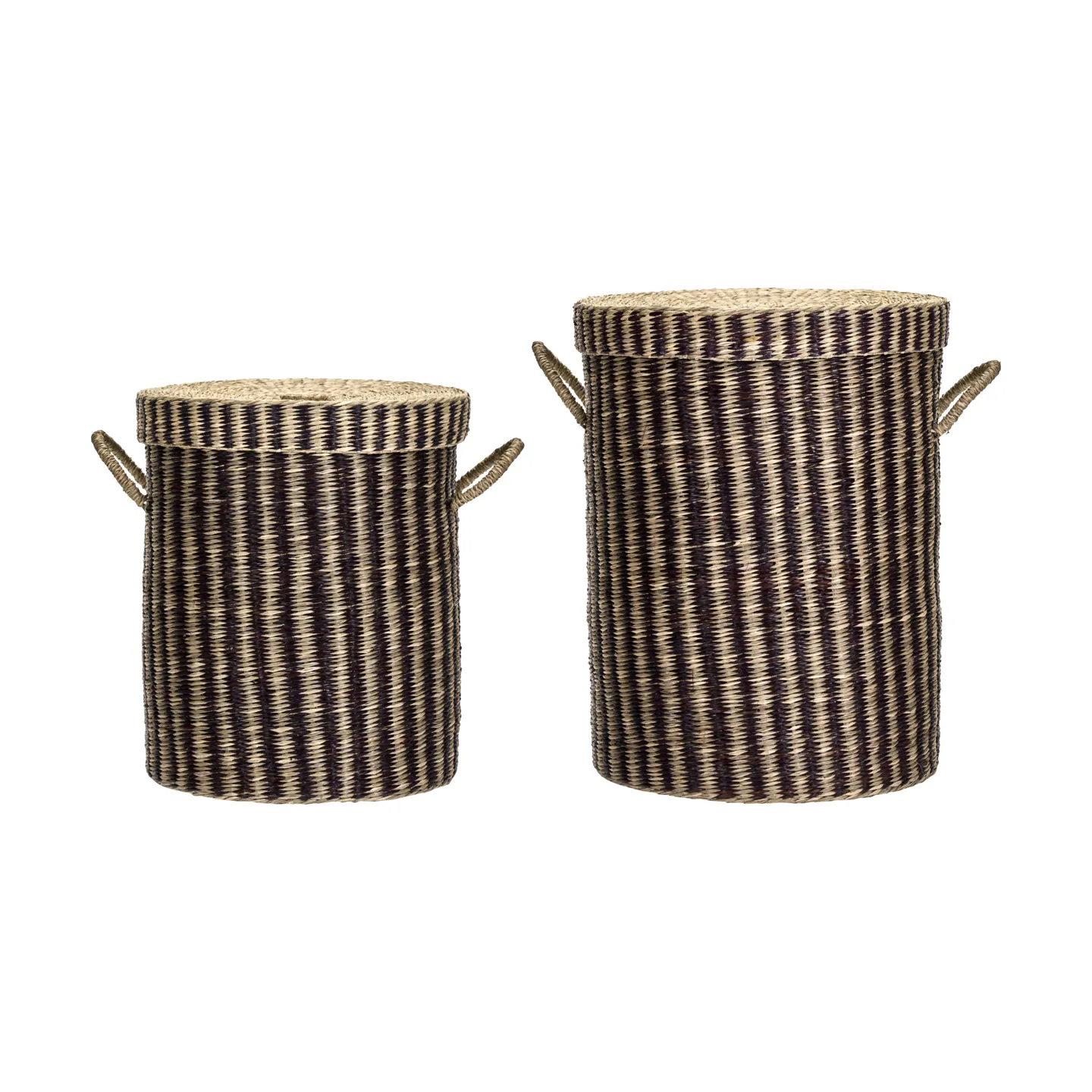 Laundry basket with lid 2 pieces, Natural brown House Doctor