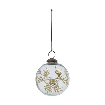 Leaf Christmas tree ornament Ø7.5 cm 4-pack - Clear gold - House Doctor