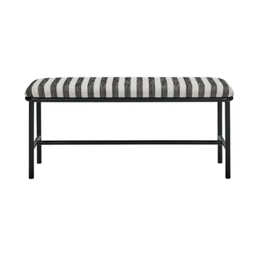 Toda bench 100 cm - Black-White - House Doctor