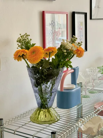 Abyss vase - Blue - Hübsch