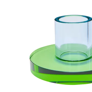 Astra candle holder small - Blue-green - Hübsch