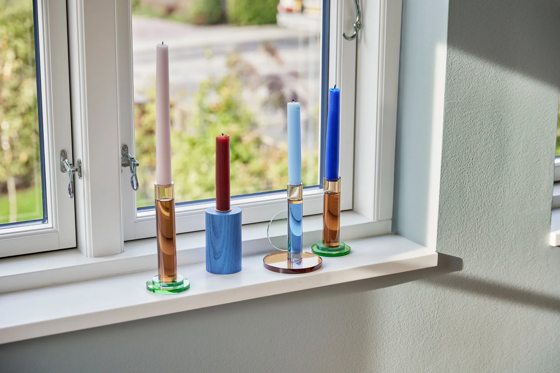 Astro candleholder, Blue Hübsch