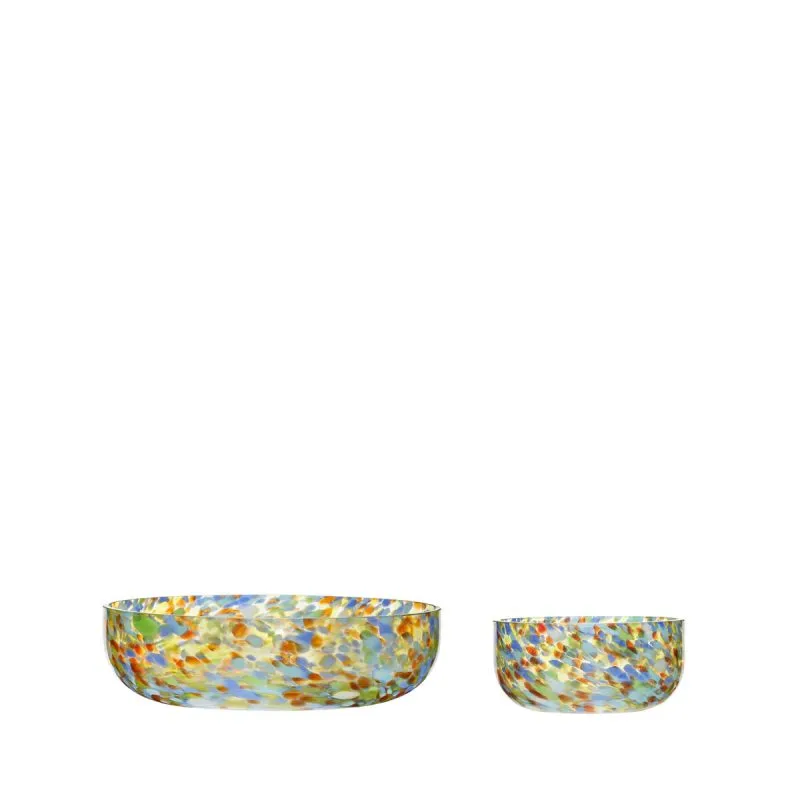 Confetti bowls 2-pack, Yellow-blue-orange Hübsch