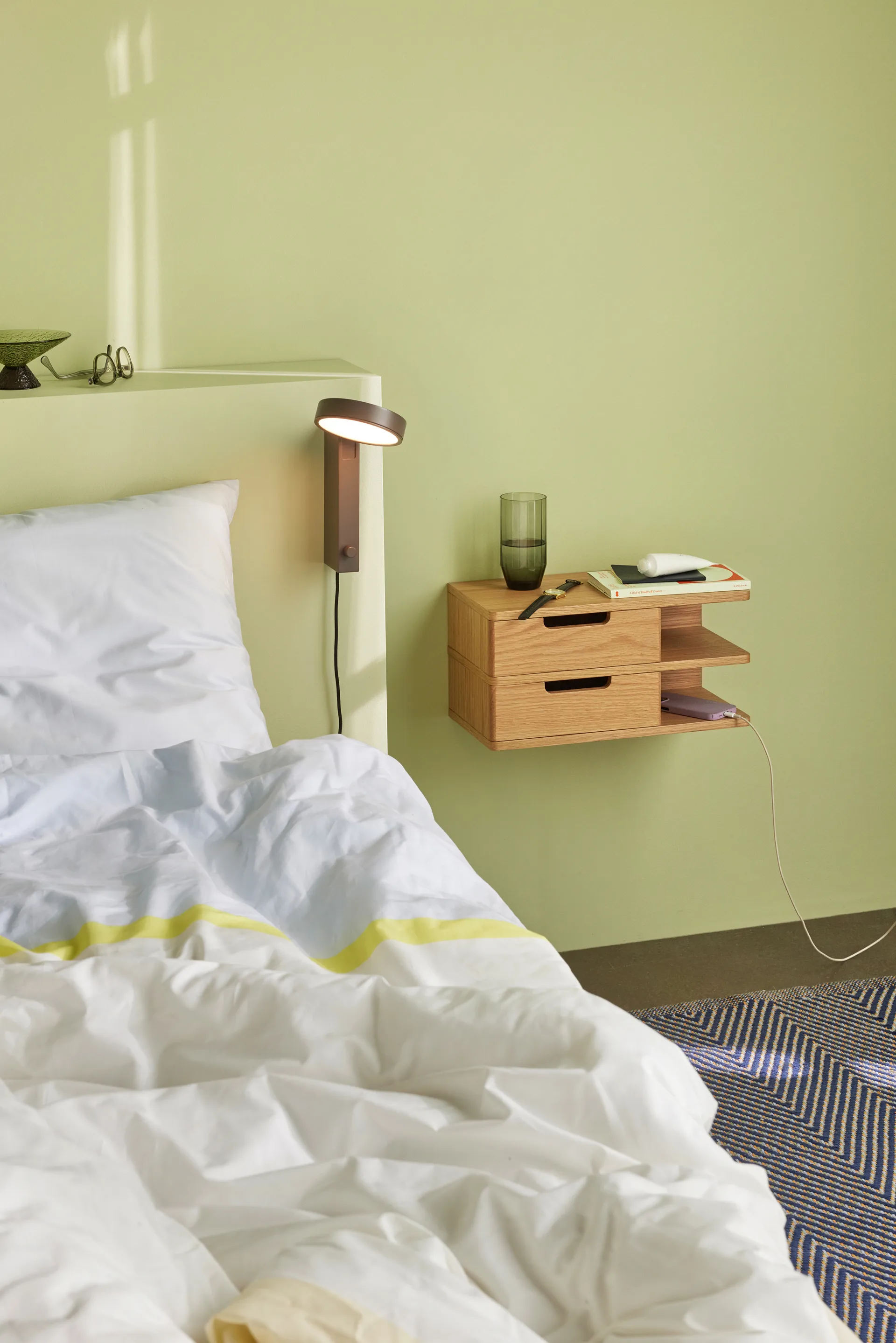 Crea wall lamp, Brown Hübsch