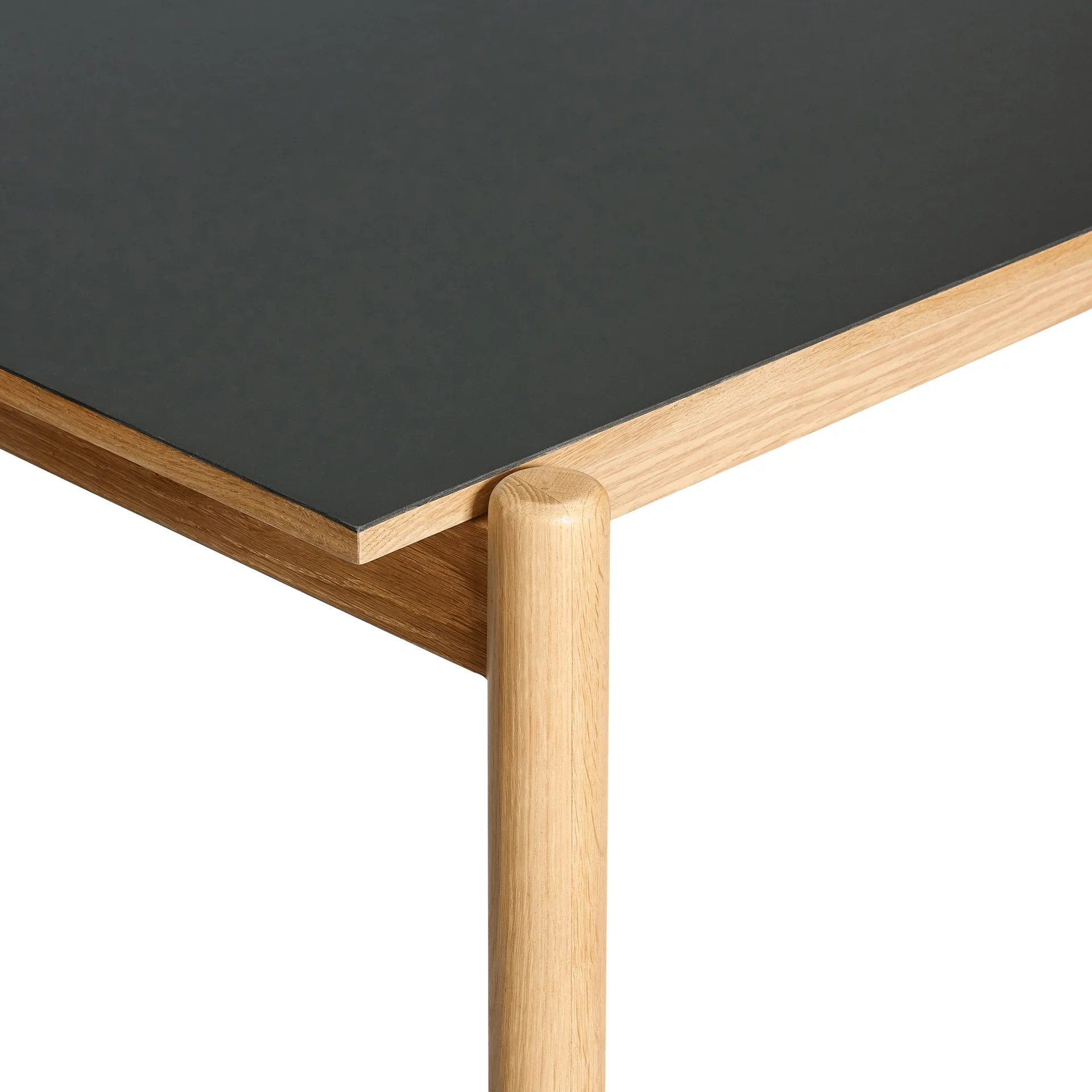 Oblique dining table, Black, 190x106 cm Hübsch
