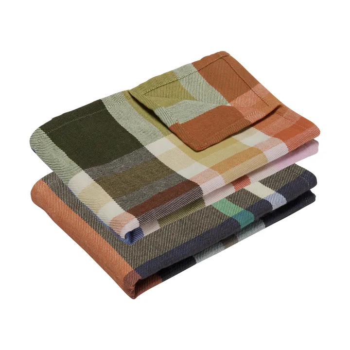 Playful kitchen towel 2-pack - Multicolor - Hübsch
