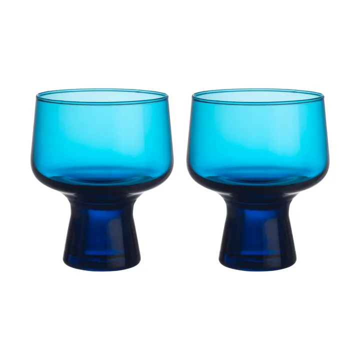 Solare glass on stem 29 cl 2-pack - Electric blue - Iittala