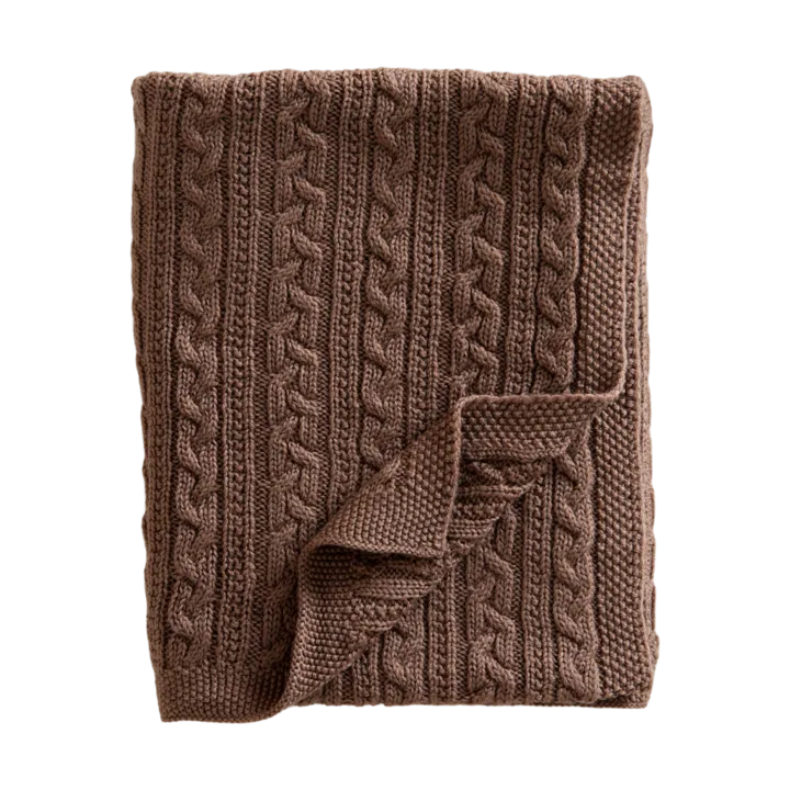 Knitted merino wool baby blanket 80x100 cm - Cookie - Jack o Juno