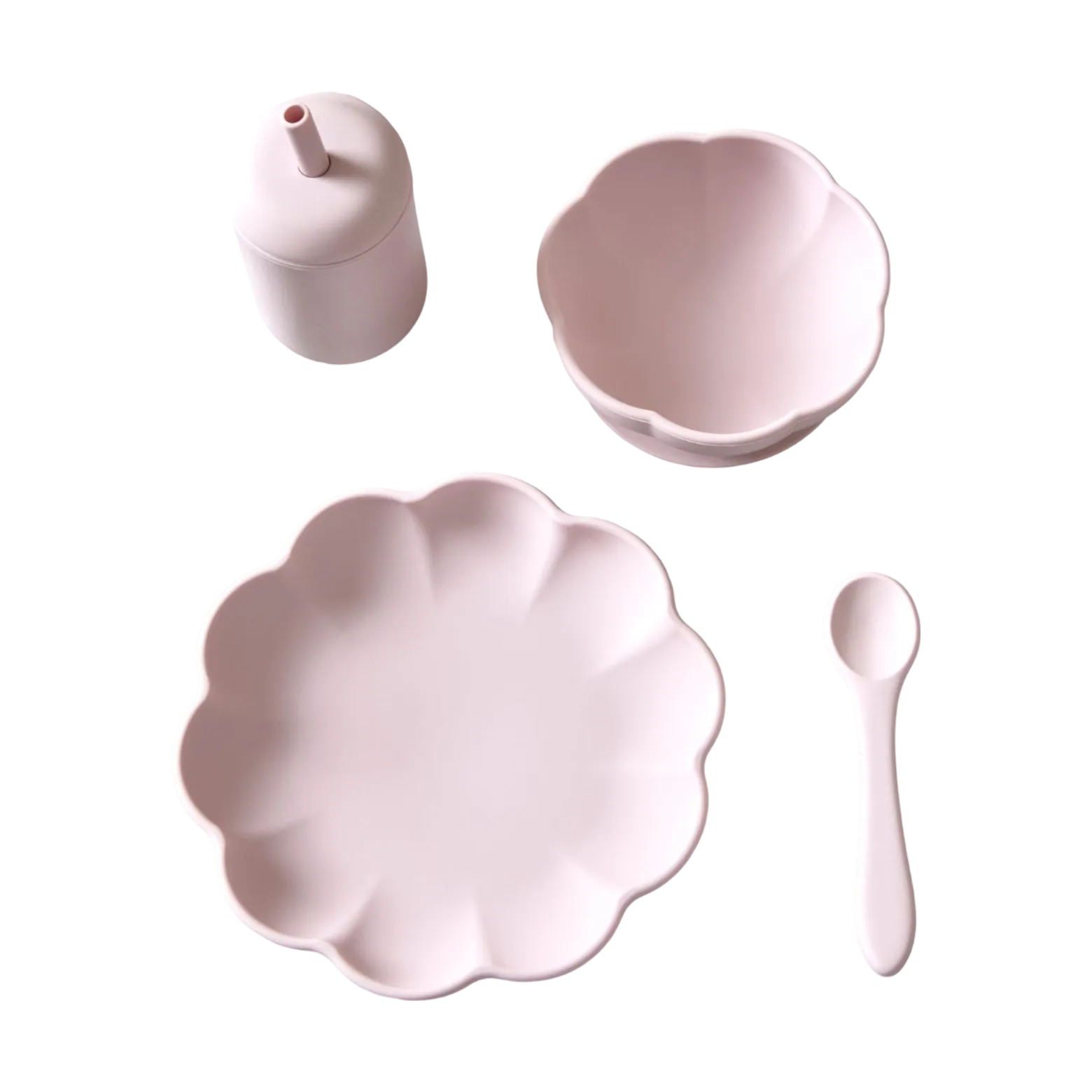 Little Poppy children's dinner set 4 pieces, Light pink Jack o Juno