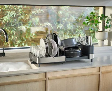 Extend max extendable dish rack - Stainless steel - Joseph Joseph