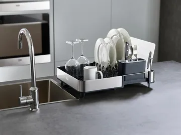 Extend pull-out dish rack 35.3 cm - Grey - Joseph Joseph