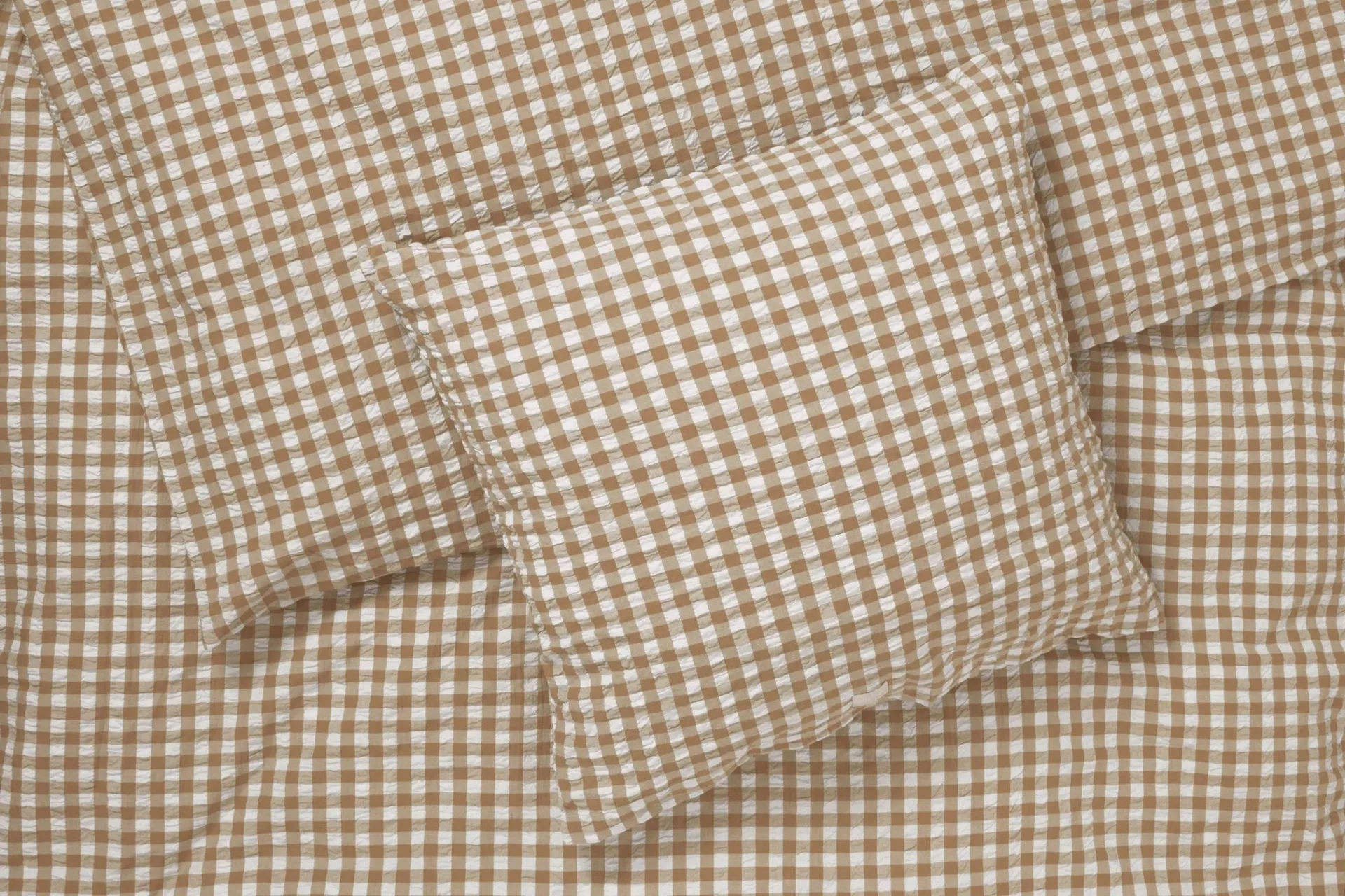 Bæk&Bølge bed set 150x210 cm, Caramel-offwhite Juna