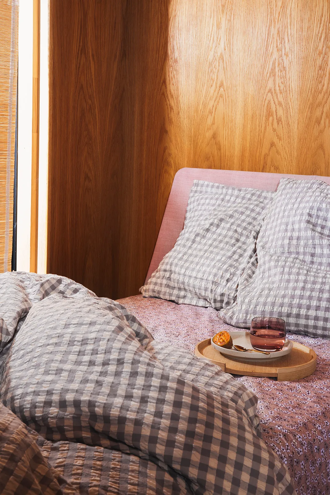 Bæk&Bølge bed set 150x210 cm, grey-birch Juna
