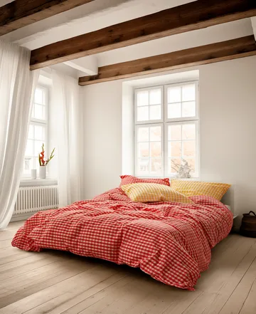 Bæk&Bølge bed set 150x210 cm - Red-yellow - Juna