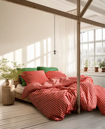Bæk&Bølge bed set 150x210 cm - Red-yellow - Juna